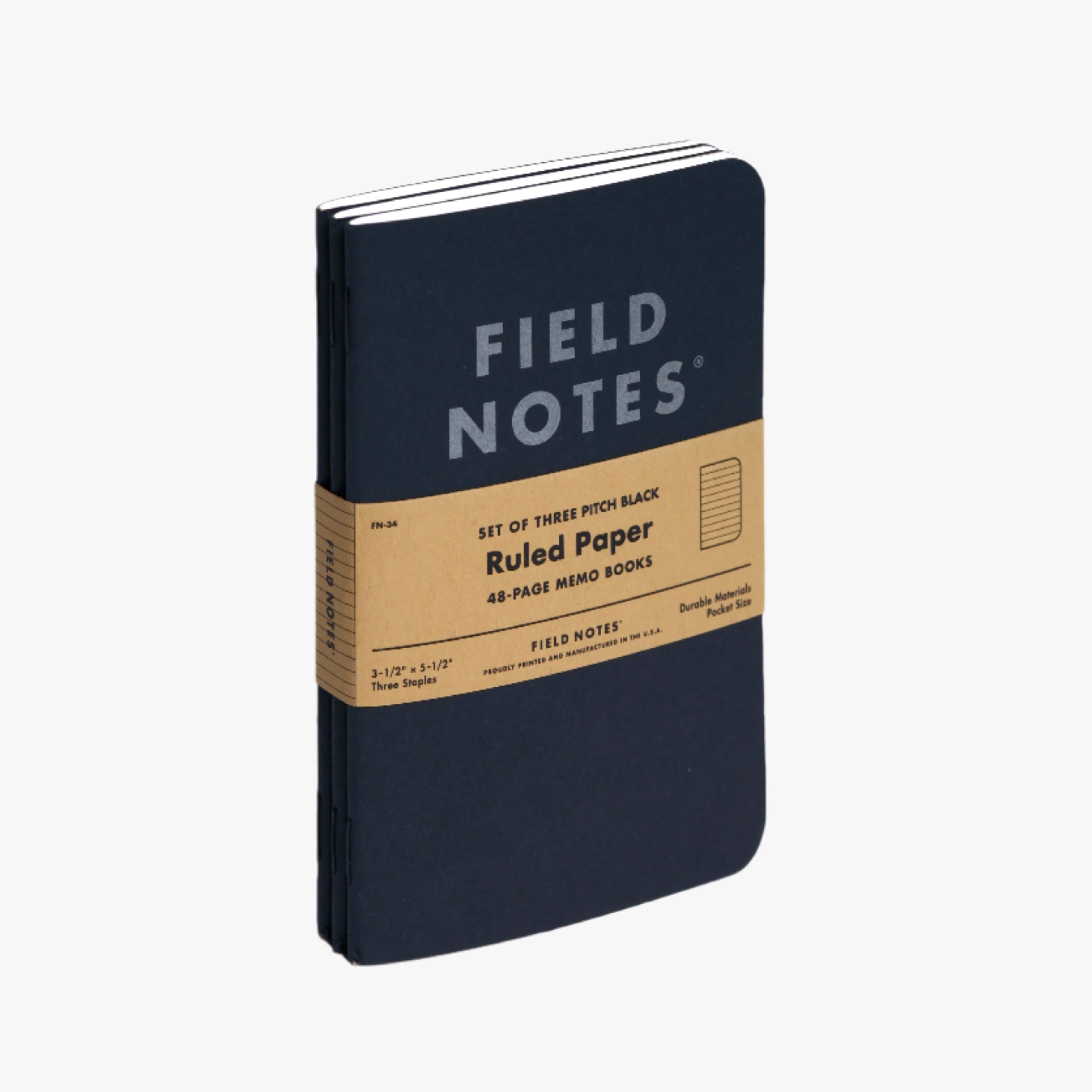 3 x Field Notes: Pitch Black