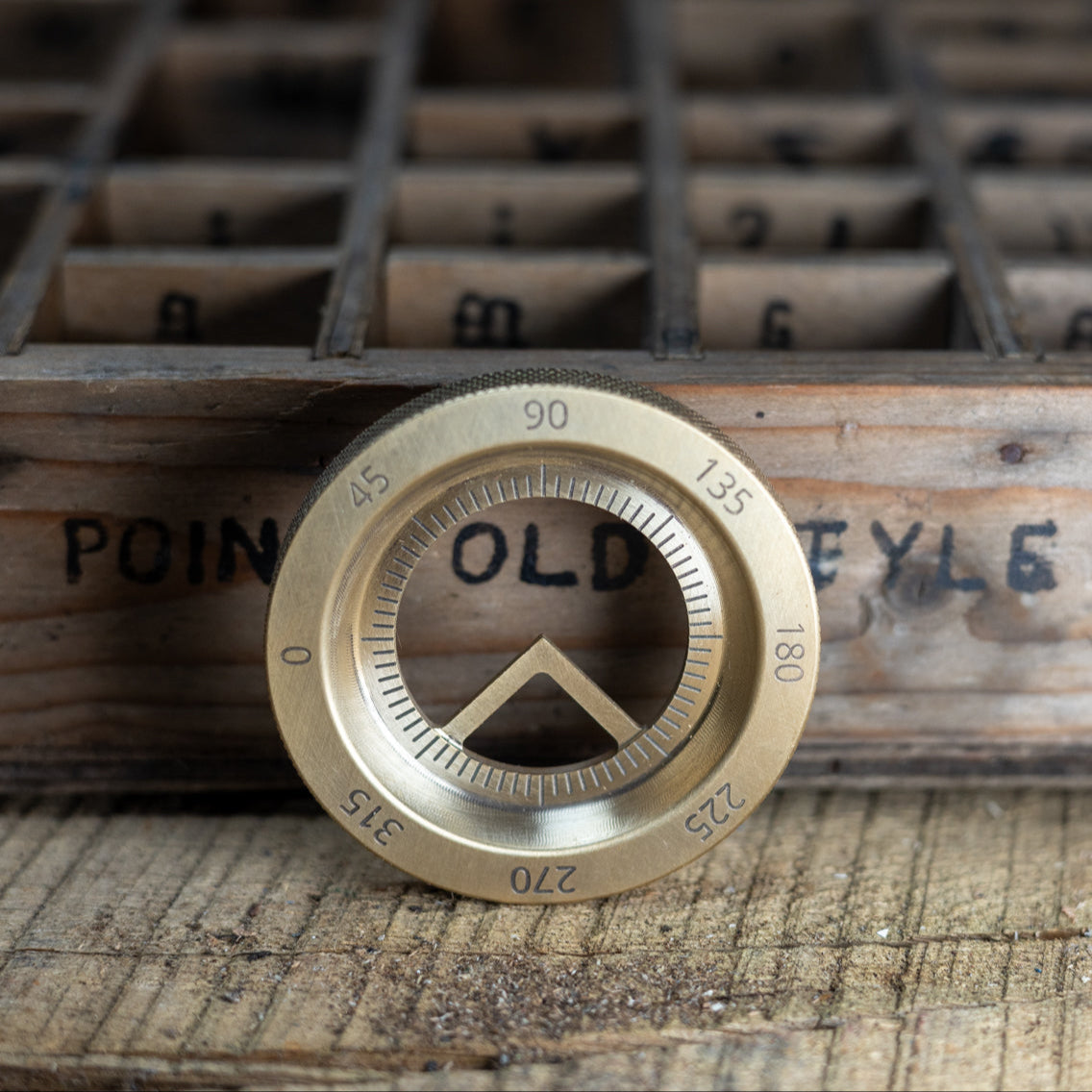 Collins Coin - Brass Protractor EDC Coin