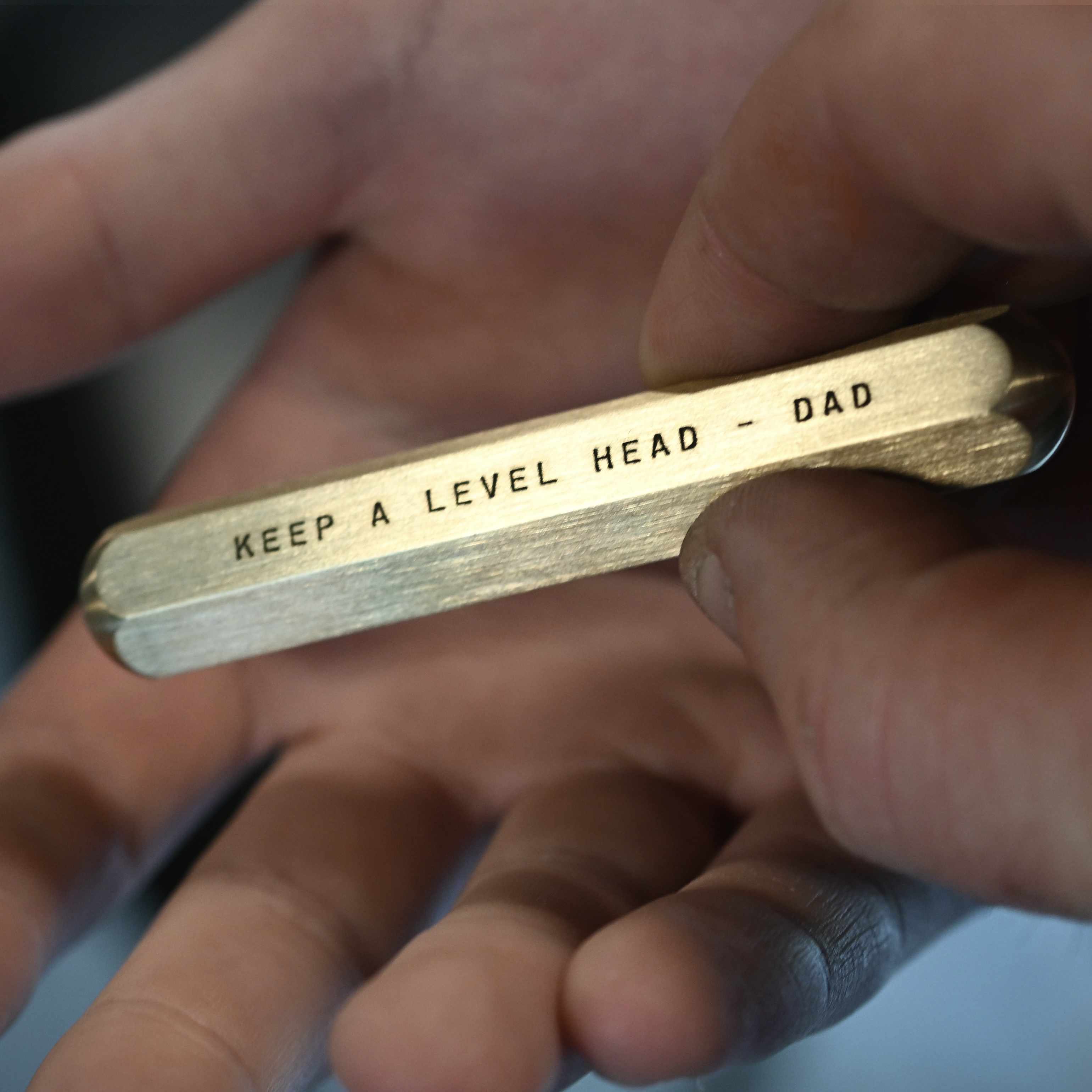 Hexi Level - Brass EDC Tool